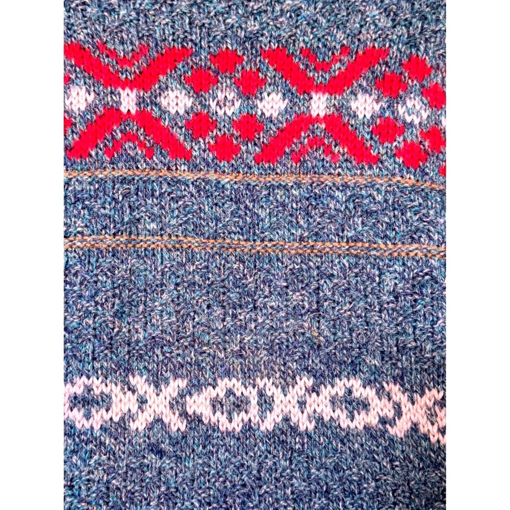 Vintage 80s Pendleton Wool Fair Isle Sweater Men's Sz XL Nordic Knit Cabincore - Picture 2 of 6